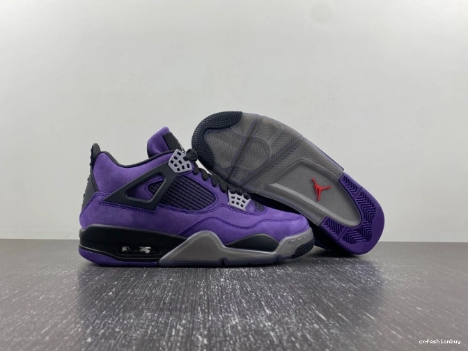 Travis Suede Jordan Purple Air 4 Scott x 1107